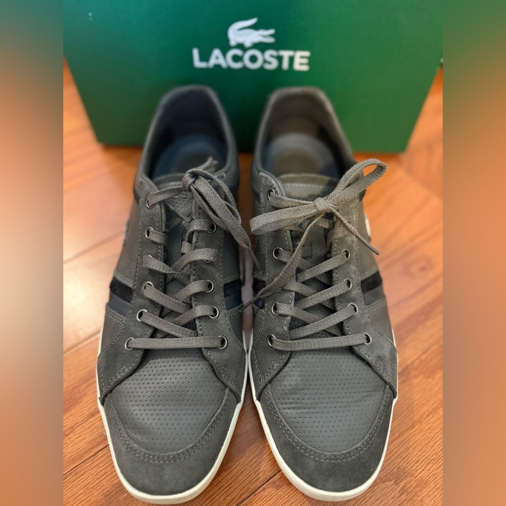Lacoste Gray and Black Men's Sneakers